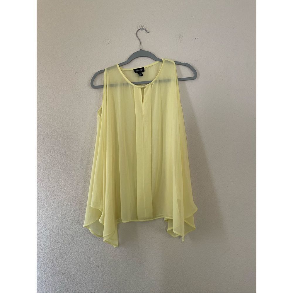 Ronen Chen chiffon yellow loose blouse size 6‎